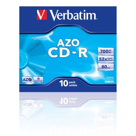 Verbatim DataLifePlus Crystal CD-R 700 MB 52x (Pack de 10 unidades)